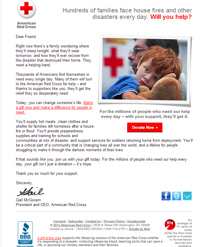 email to donors
